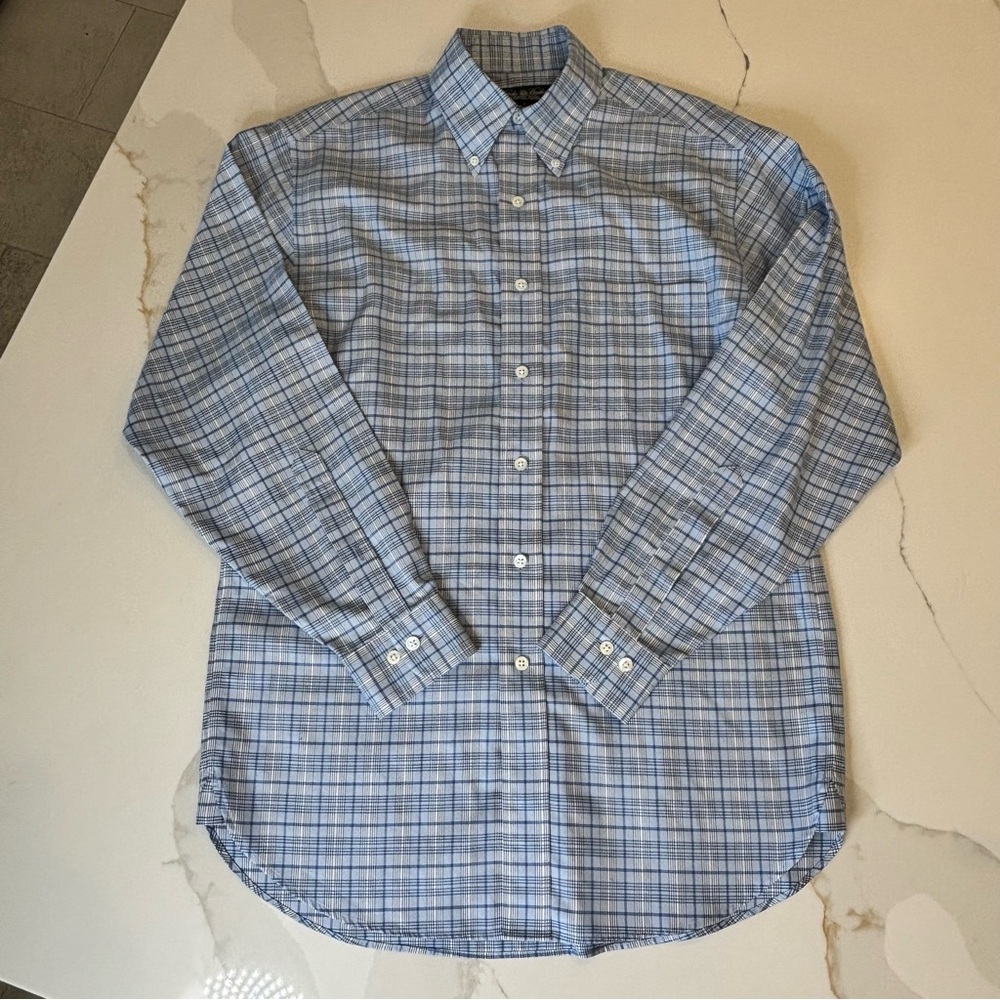 Brooks Brothers Blue Plaid Casual Shirt